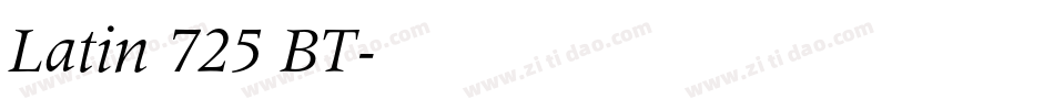 Latin 725 BT字体转换